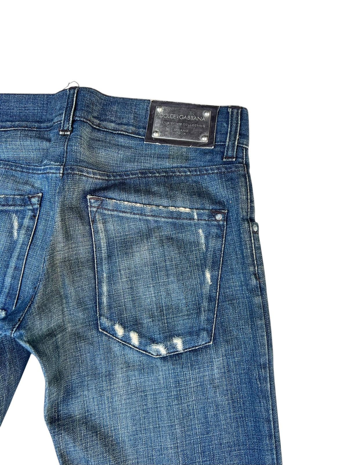 Dolce & Gabbana Vintage Y2K Dolce & Gabbana Distress Denim Slim Jeans Size US 31 - 19 Thumbnail