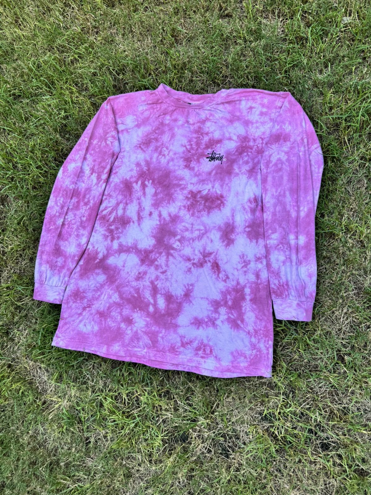 Stussy Stussy Women's Verna Tie Dye Long Sleeve in Light Pink Size US L / EU 52-54 / 3 - 3 Thumbnail