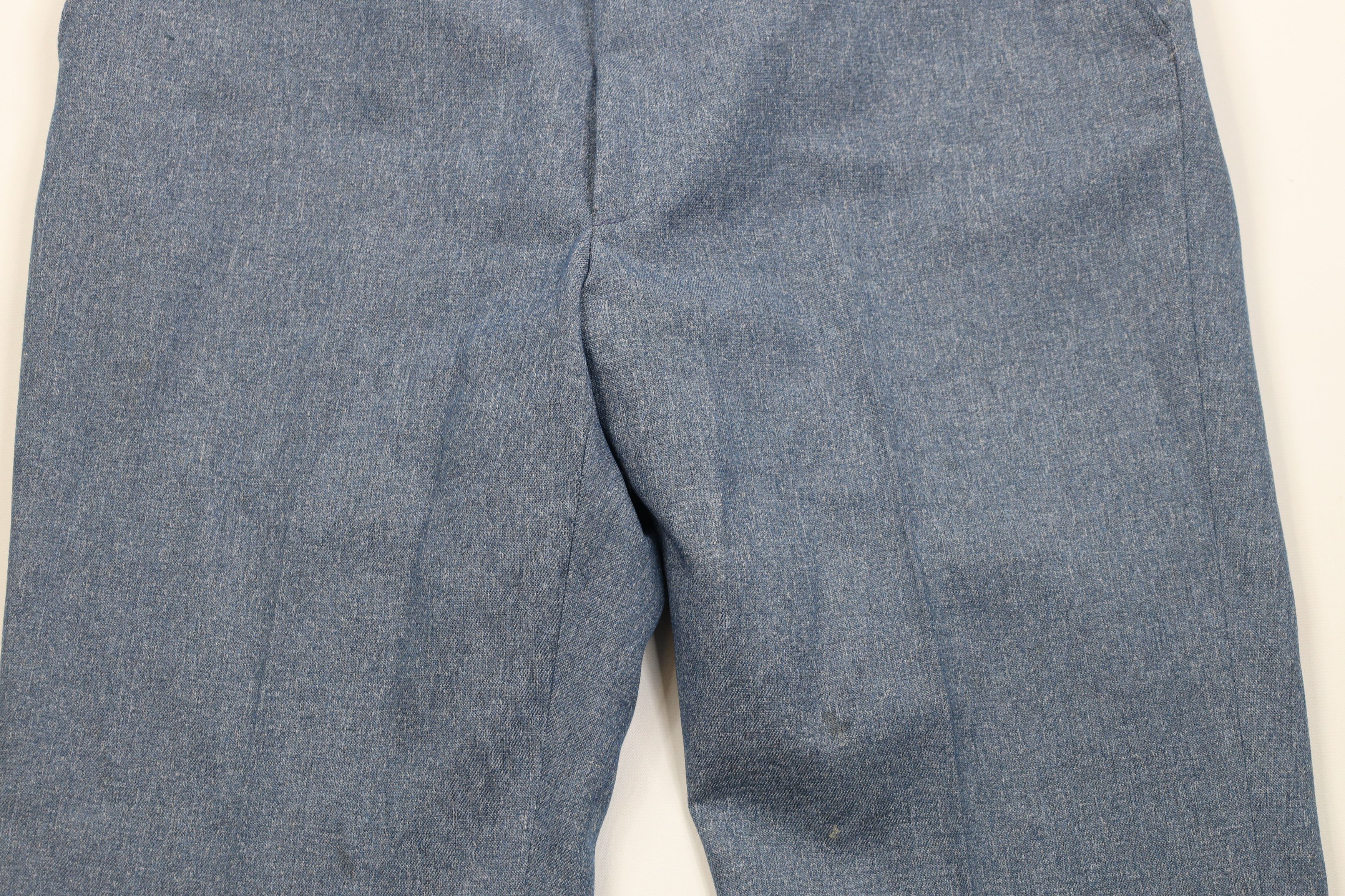 Vintage Vintage 70s Streetwear Knit Wide Leg Chino Pants Blue USA Size US 38 / EU 54 - 3 Thumbnail