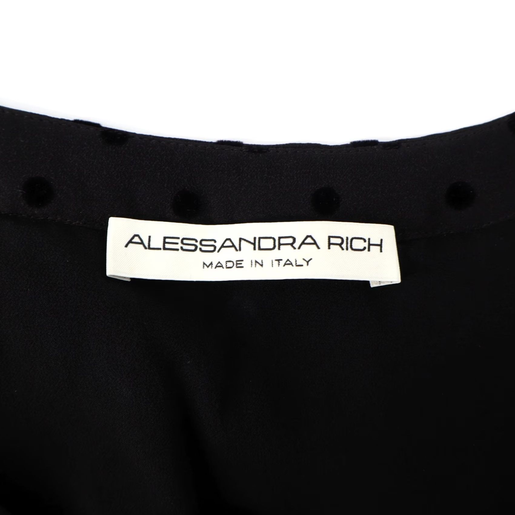 Alessandra Rich ALESSANDRA RICH Dress Polka Dot Silk Lace Midi Black SZ2 Regular Women’s Sleeveless Round Neck Zip Dry Clean Only Size XS / US 0-2 / IT 36-38 - 7 Thumbnail