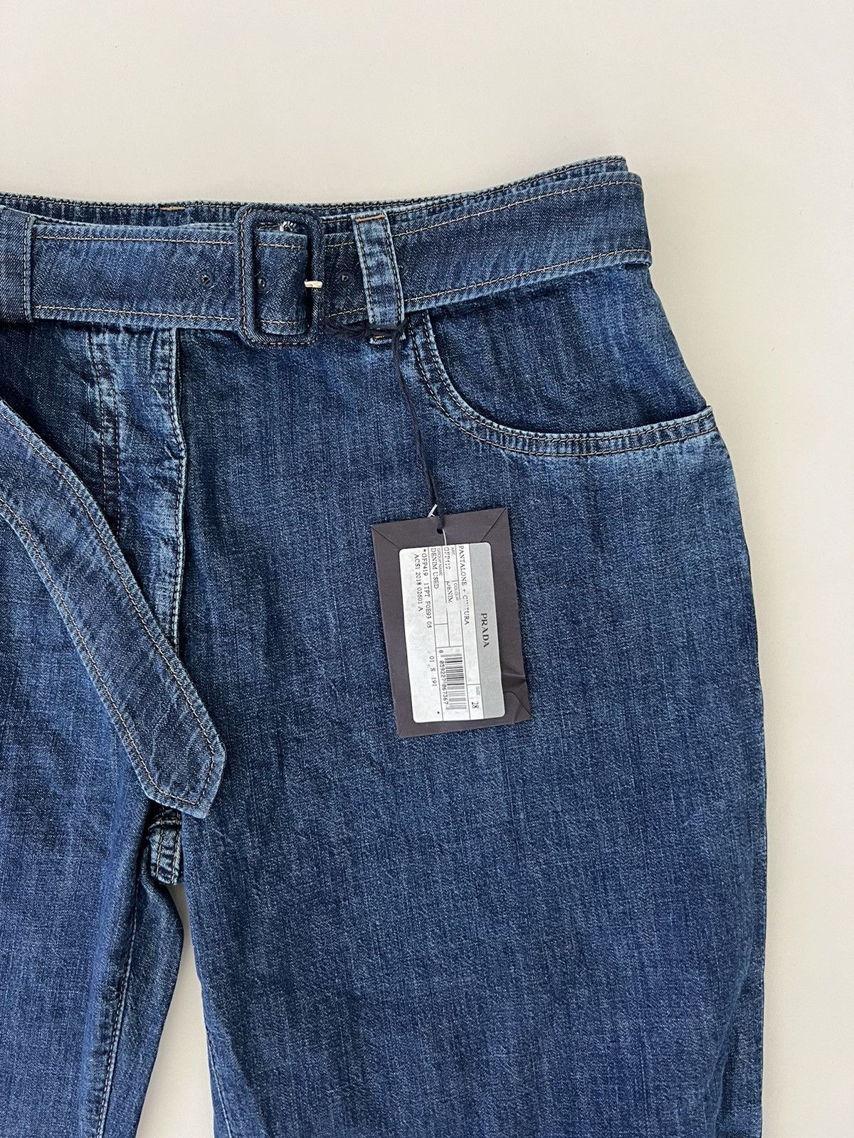 Prada Prada Triangle Logo Denim Pants Size US 28 / EU 44 - 5 Thumbnail