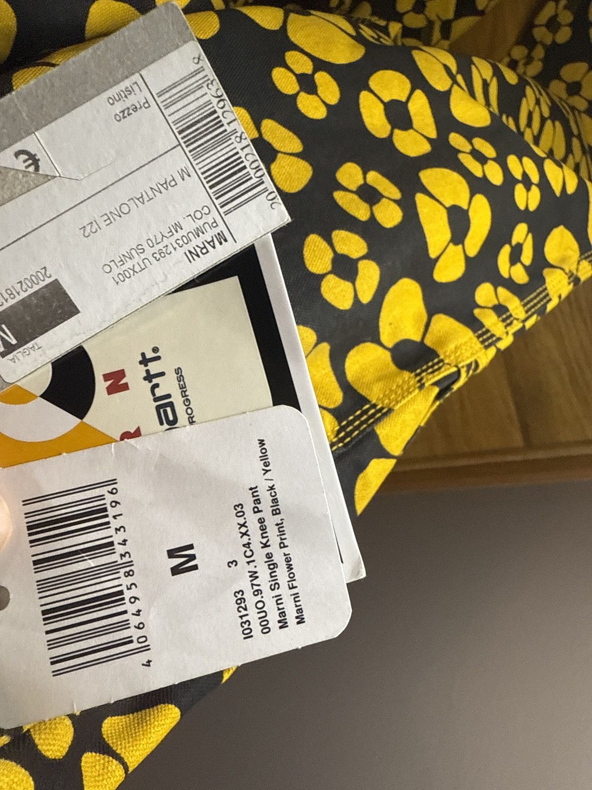 Marni Marni black and yellow floral pants Size US 32 / EU 48 - 7 Thumbnail