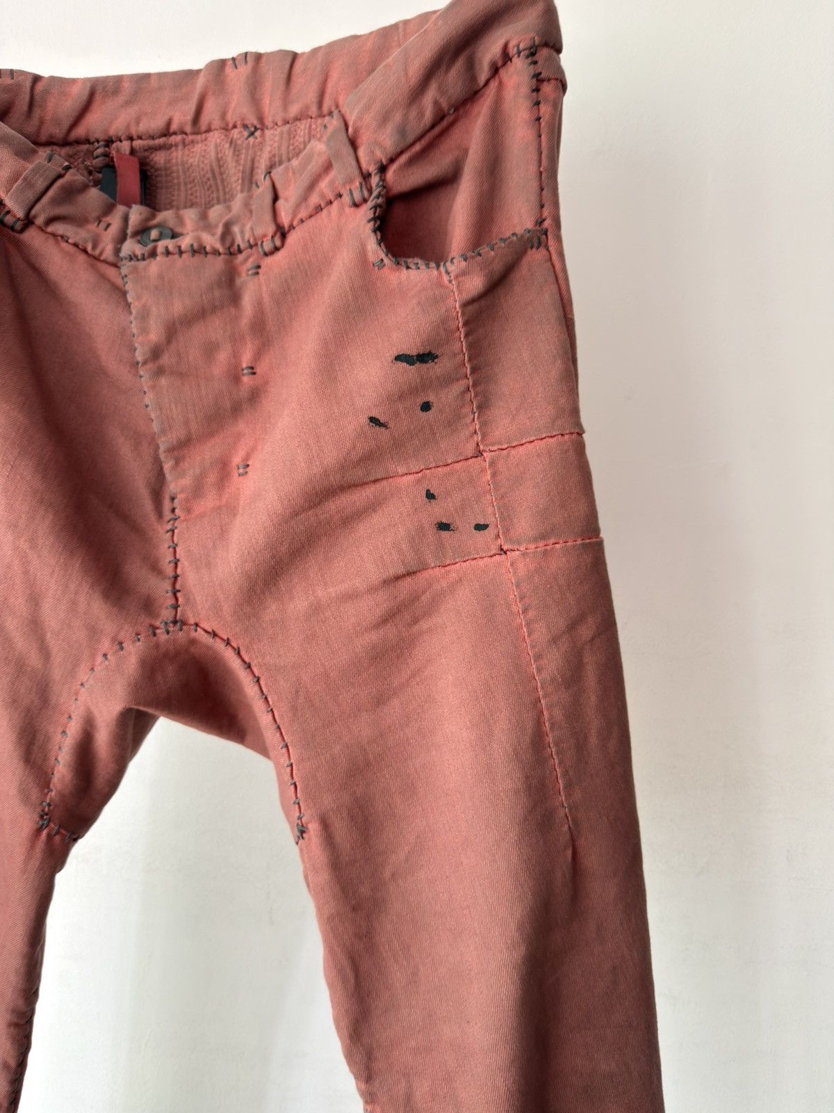 Boris Bidjan Saberi Boris Bidjan Saberi PH13 HS Handstitched Orange Pants Size US 34 / EU 50 - 4 Thumbnail