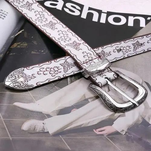 Other 965Western Floral Embossed Leather Belt Size ONE SIZE - 4 Thumbnail