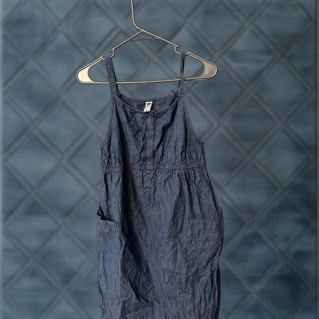 Old Navy Old Navy Maternity Sleeveless Tie Front Cami Dress Chambray Blue Stretch Short Dress Women Size S / US 4 / IT 40 - 1 Thumbnail
