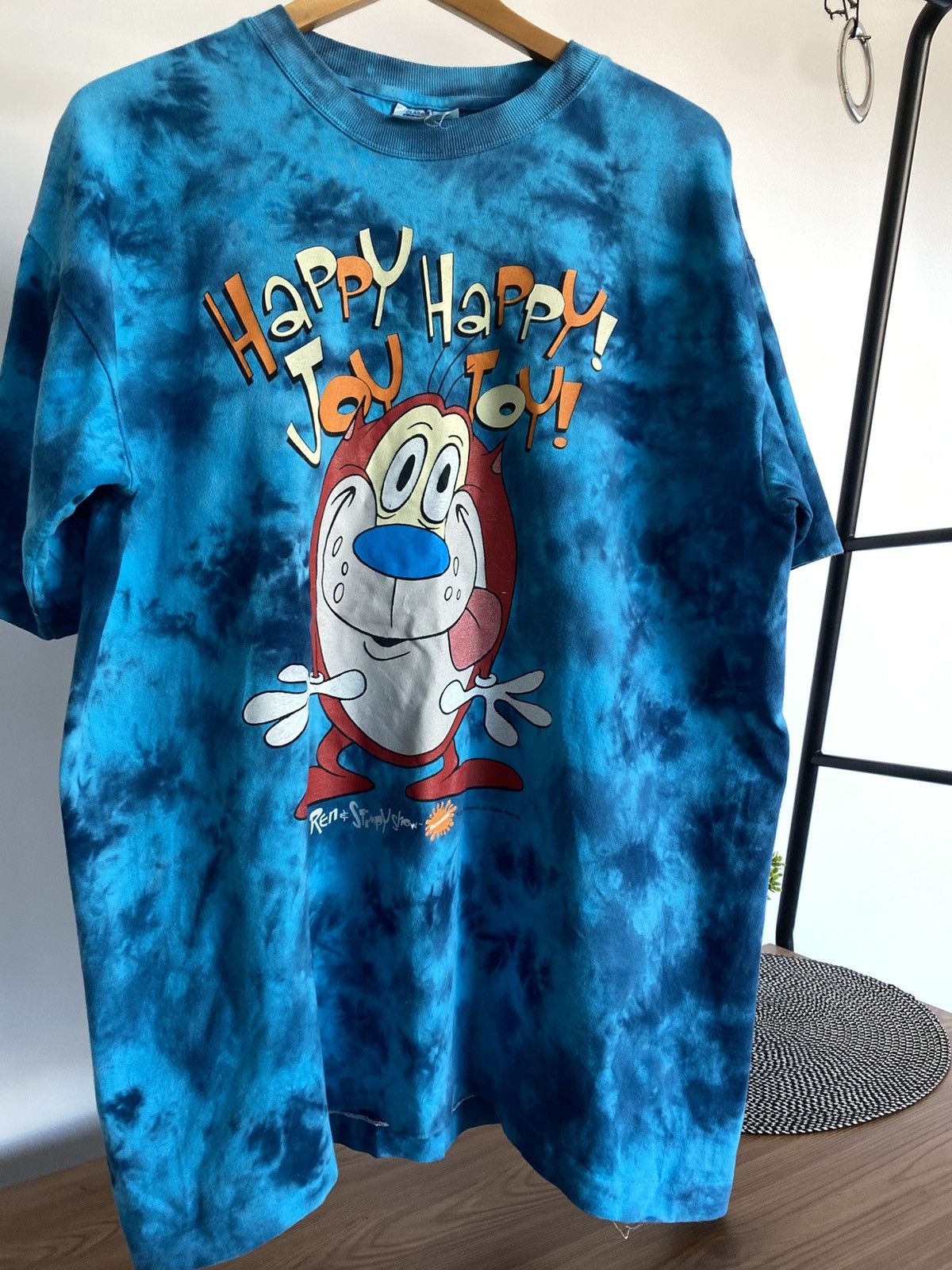 Nickelodeon Tie Dye The Ren and Stimpy show Happy Happy Joy Toy 1994’s Size US XL / EU 56 / 4 - 3 Thumbnail
