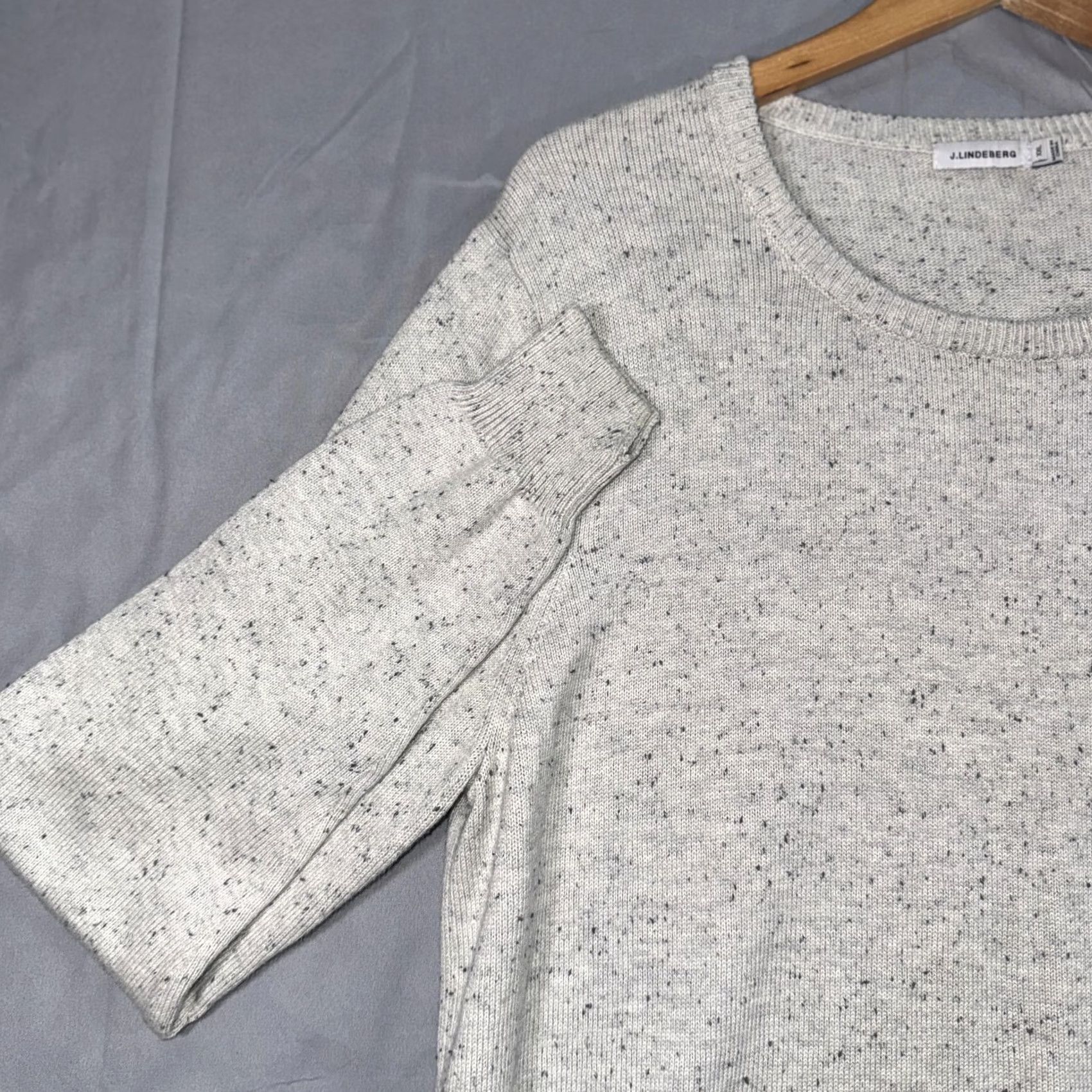 J.Lindeberg J.Lindeberg Sweater Mens 2XL Gray Knit Pullover Crewneck Regular Fit Long Sleeve Size US XXL / EU 58 / 5 - 6 Thumbnail