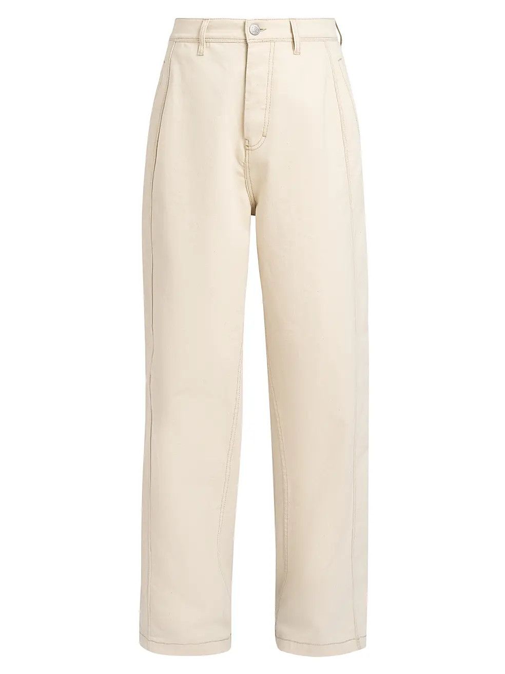 os11x0226 Side Panel Wide-Leg Jeans In Ivory