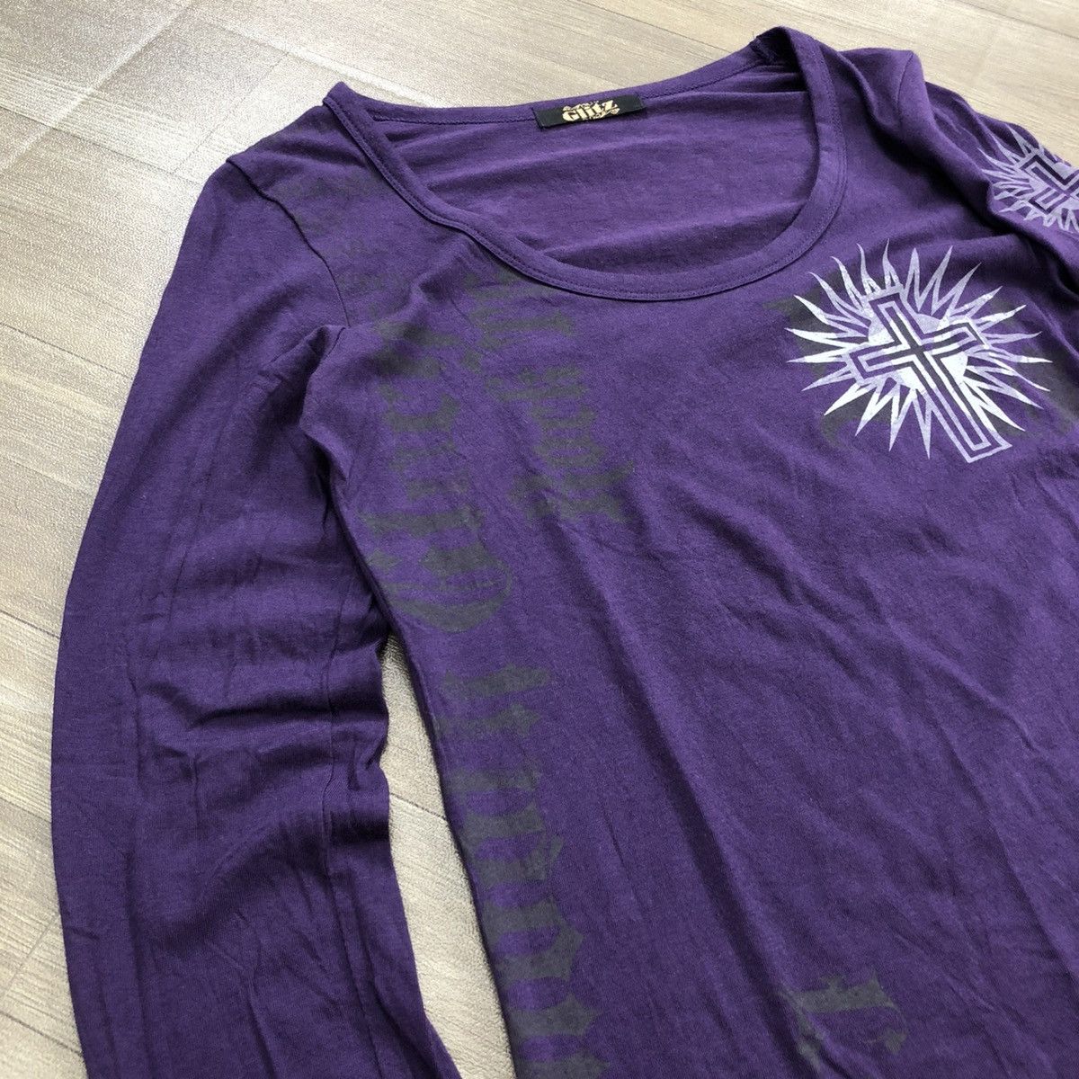 Japanese Brand 2000s Glitz like H Anarchy Cross Gothic Grunge Punk Goa Tee Size US S / EU 44-46 / 1 - 12 Thumbnail