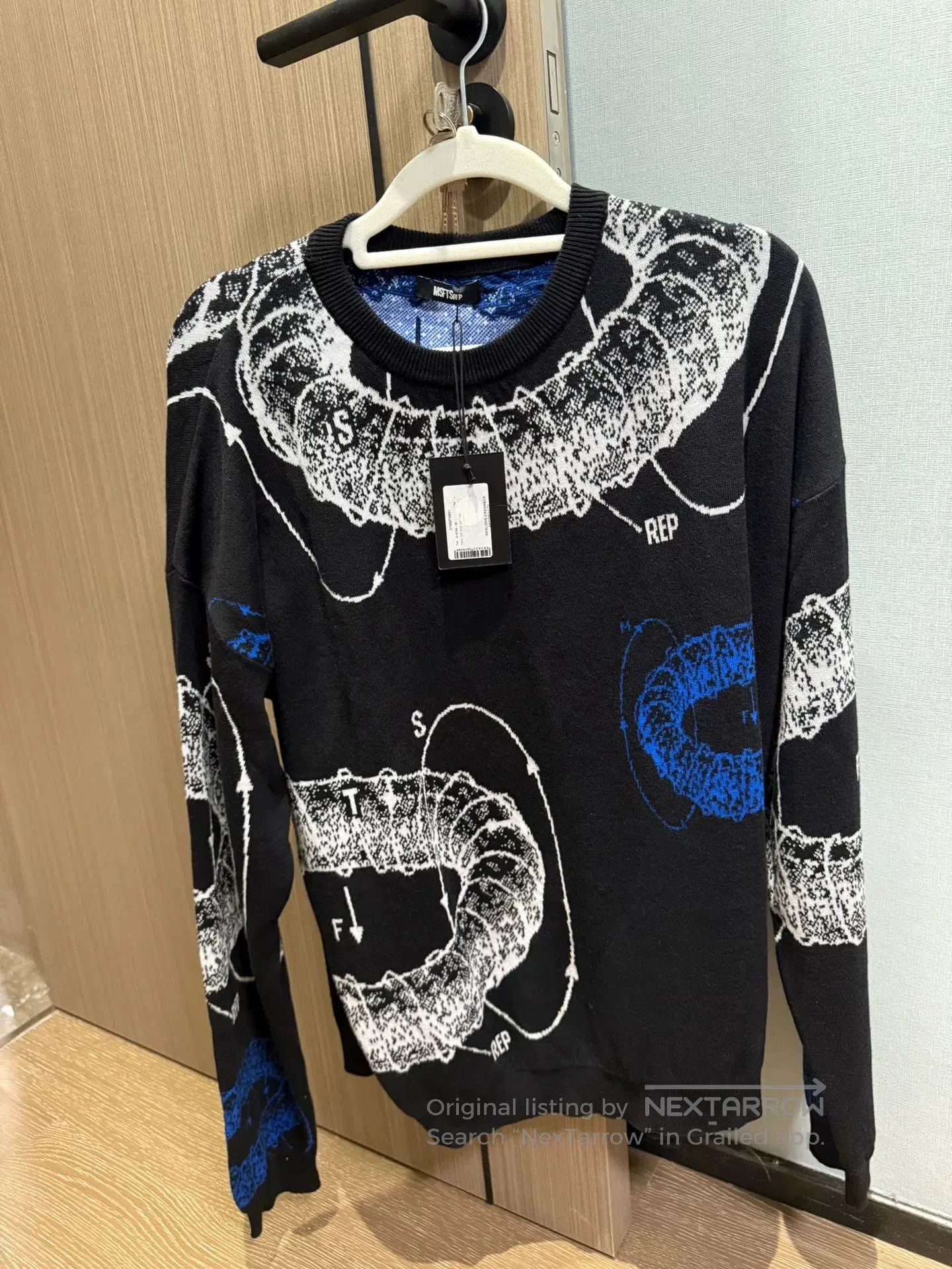 Msftsrep MSFTSREP Black Graffiti Knit Sweater. Size US L / EU 52-54 / 3 - 1 Thumbnail