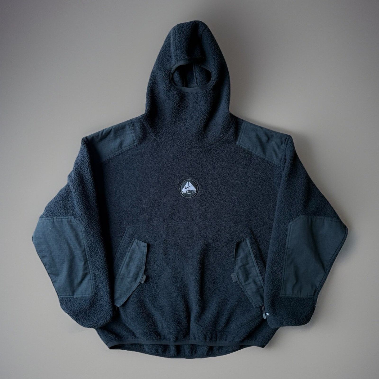 Vintage Nike ACG Balaclava Hoodie L Black Y2K Made in USA