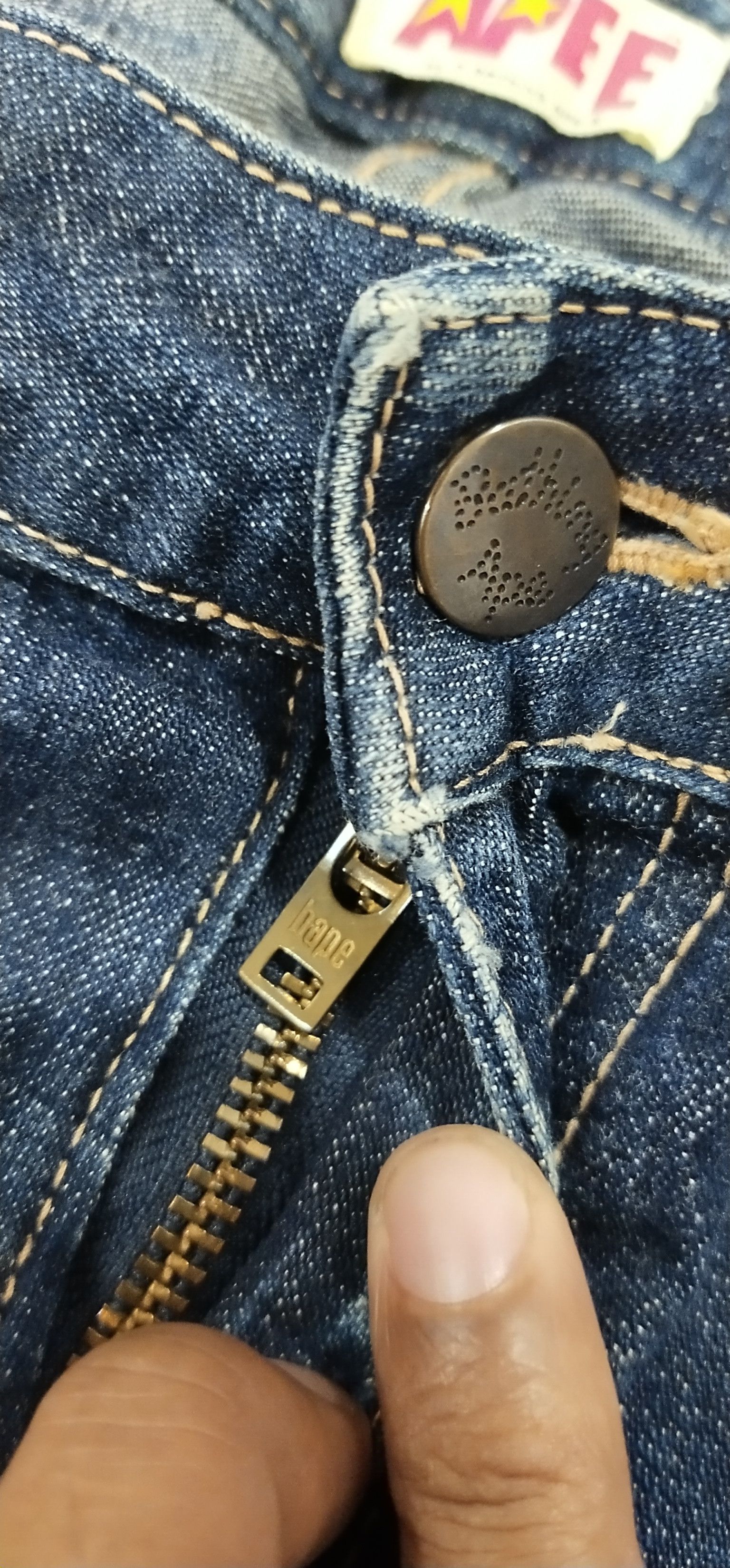 Bape Final💥 Drop Apee Denim💥 Size 32" / US 10 / IT 46 - 14 Thumbnail