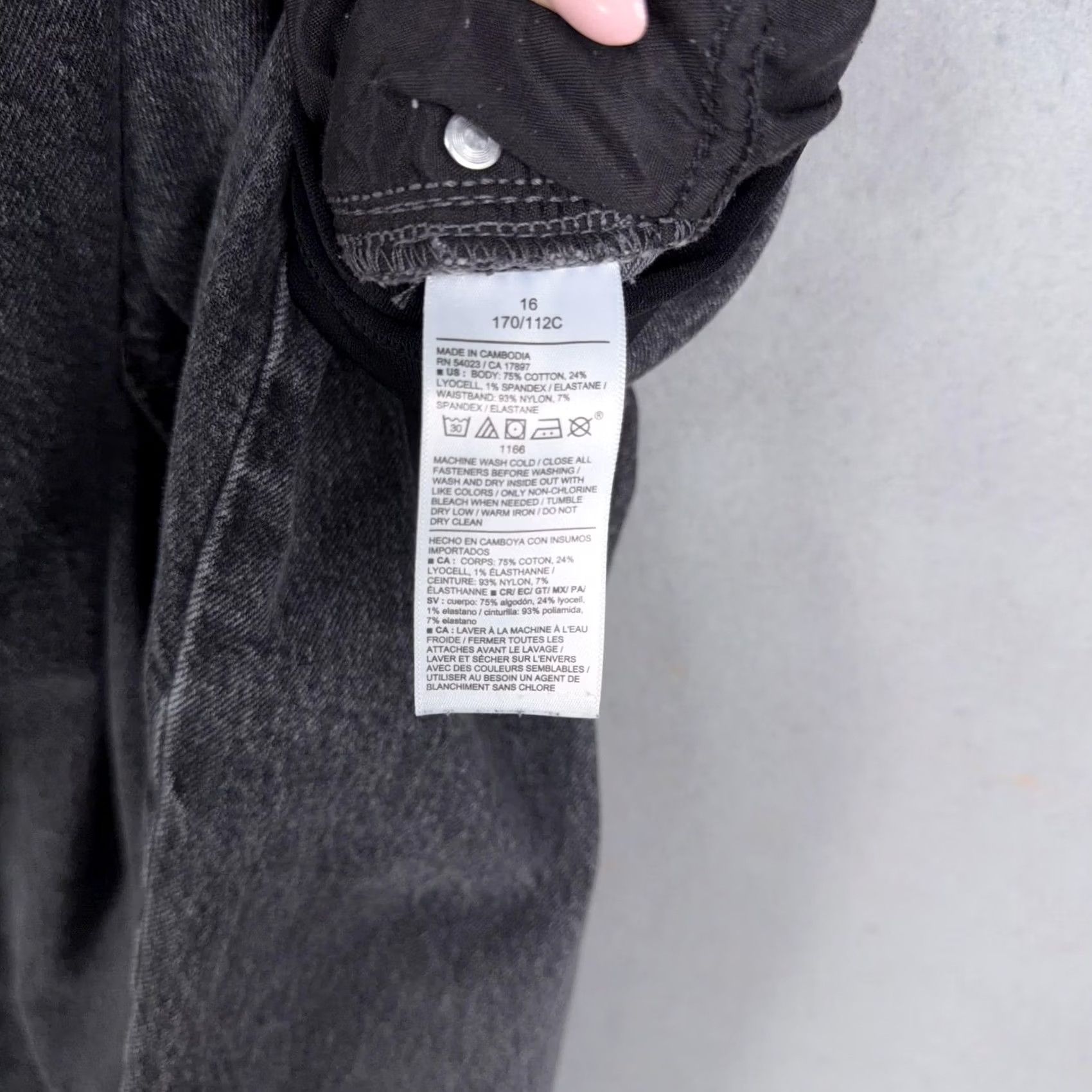 Old Navy Old Navy Jeans Maternity 16 Gray High Rise Wide Leg Charcoal Wash Denim Womens Size 38" / US 16 / IT 52 - 5 Thumbnail