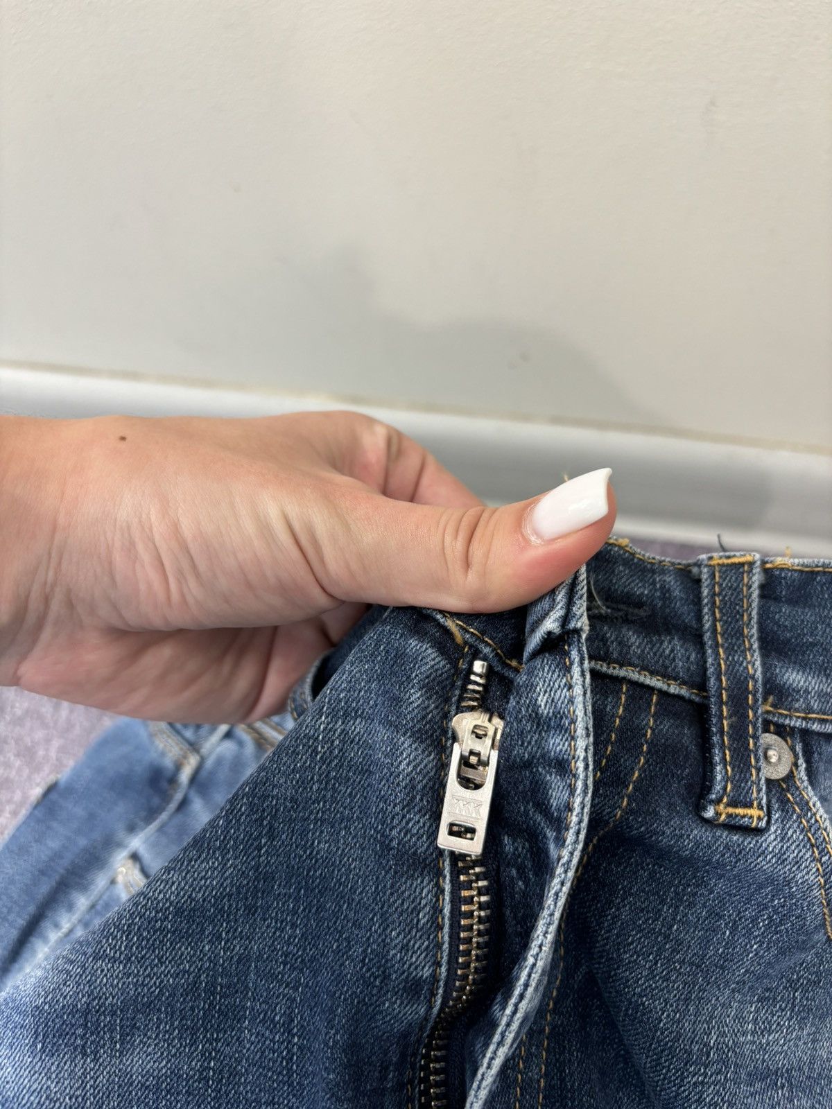 Acne Studios Acne Studios Max Prince Faded Blue Slim Straight Denim Jeans Size US 31 - 6 Thumbnail