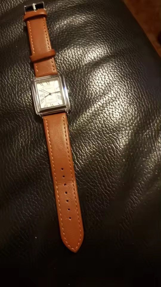 Japanese Brand Classic Roman Dial Quart Watch– Leather Strap Size ONE SIZE - 3 Thumbnail