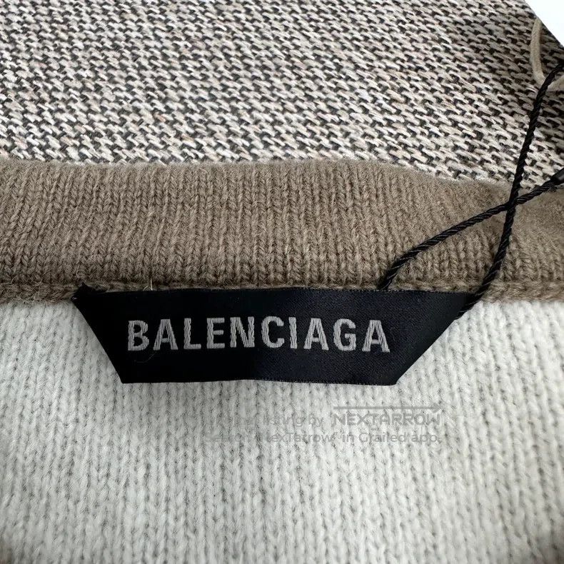 Balenciaga Balenciaga Patchwork logo letter round neck long-sleeve pu Size US S / EU 44-46 / 1 - 3 Thumbnail