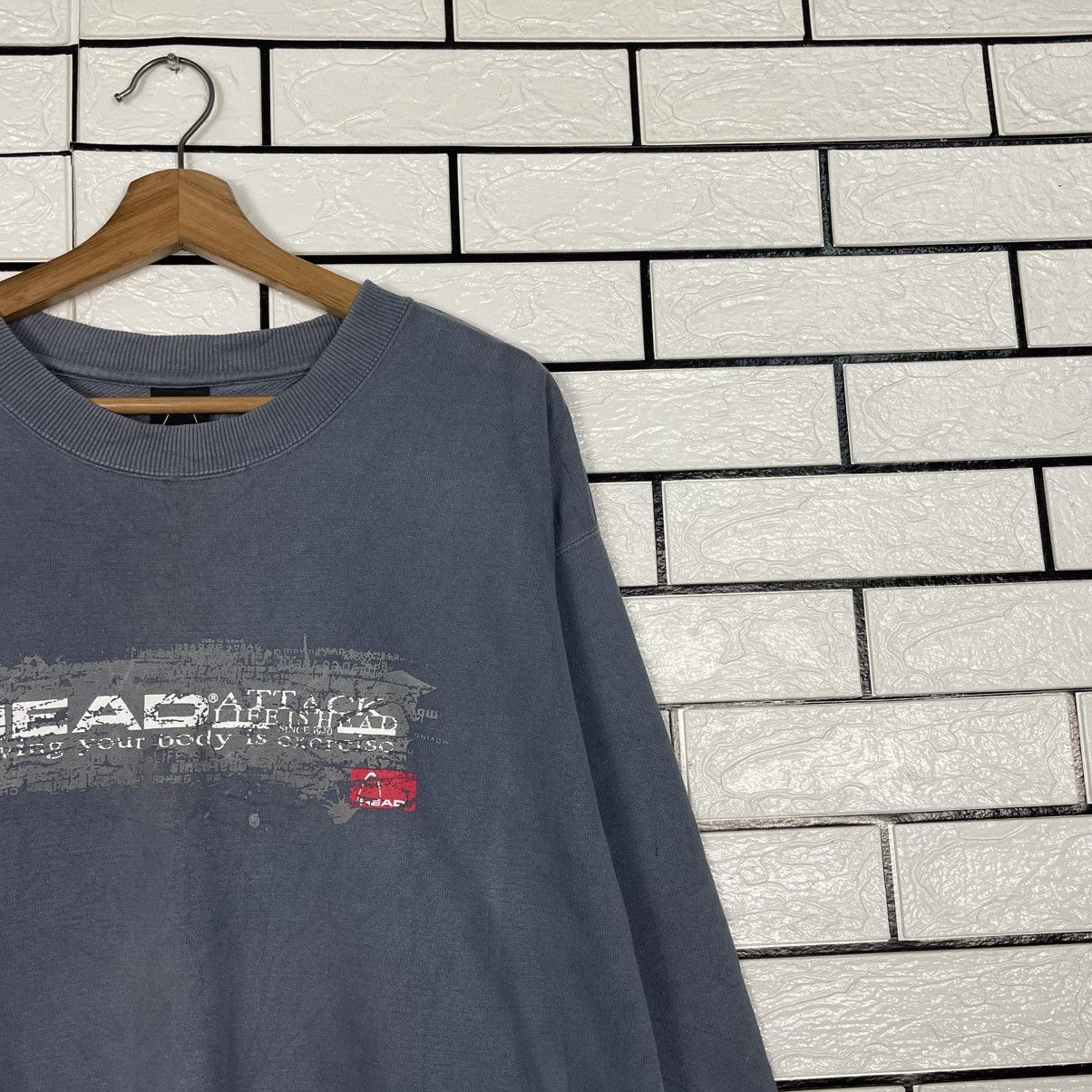 Japanese Brand Head Big Logo Crewneck Sweatshirt Size US L / EU 52-54 / 3 - 5 Thumbnail
