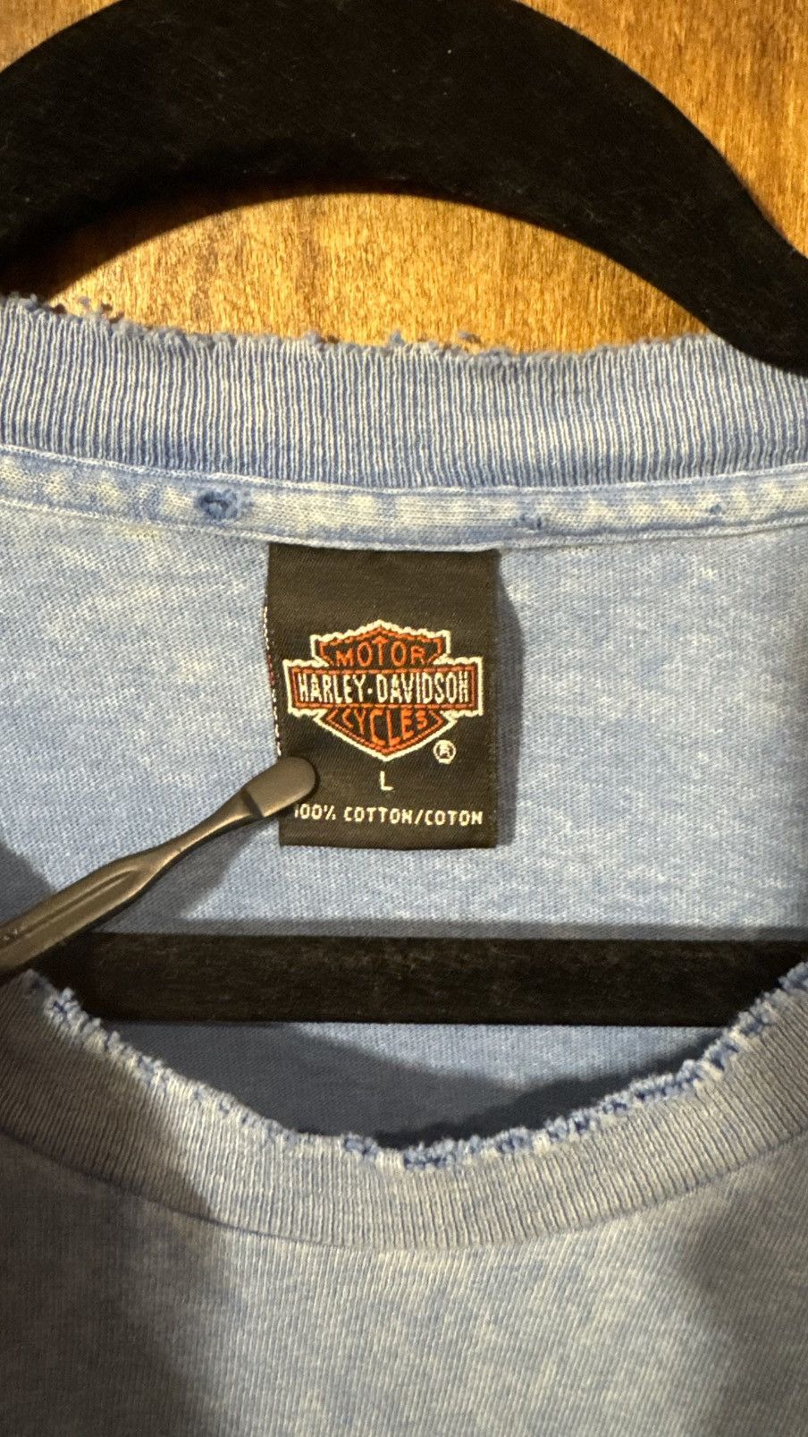 Harley Davidson × Vintage Blue vintage Harley Davidson Shirt Size US L / EU 52-54 / 3 - 3 Thumbnail