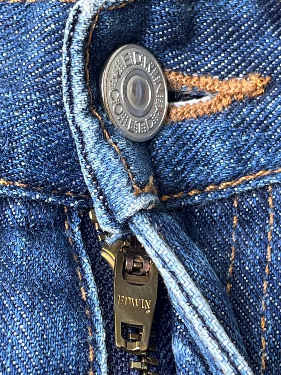 Edwin EDWIN High Waisted Straight Leg Jeans Vintage Blue Denim Size 26" / US 2 / IT 38 - 7 Thumbnail