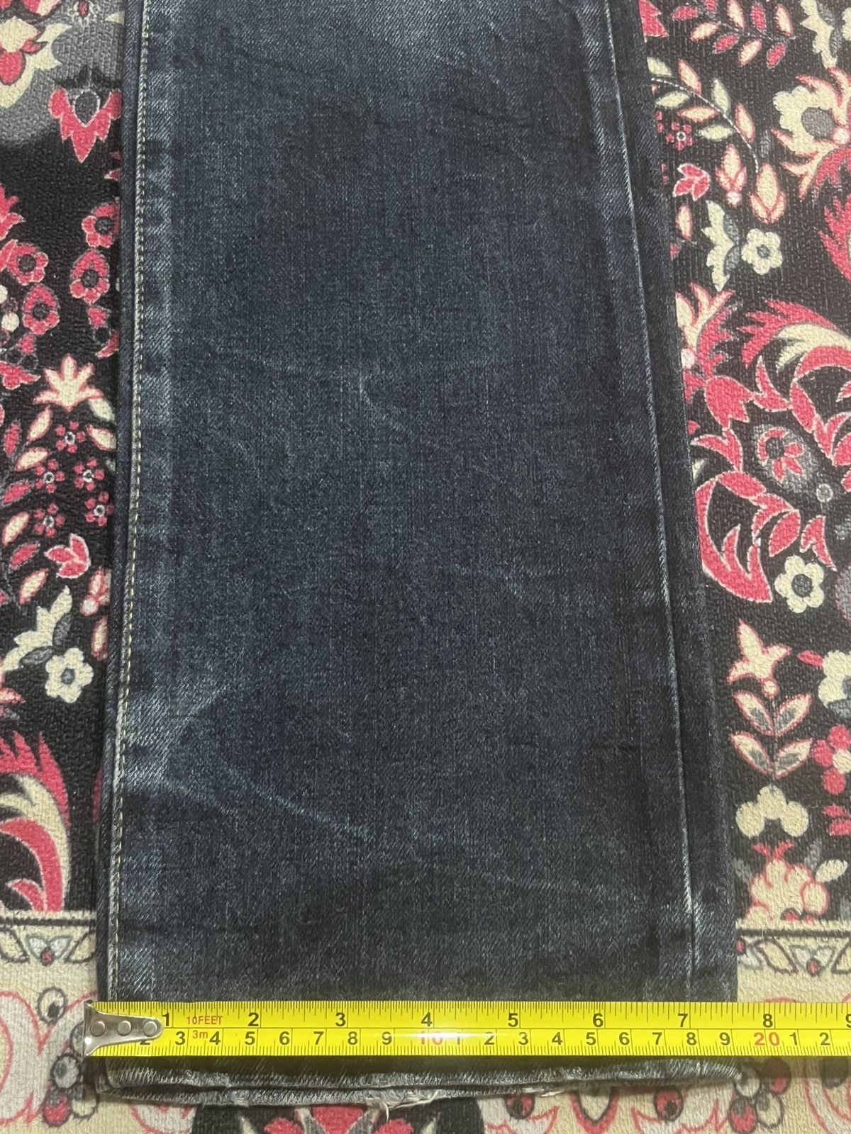 GOSTAR DE FUGA Japanese Brand Fuga Dark Washed Heavy Whisker Distress Jeans Size US 30 / EU 46 - 14 Thumbnail