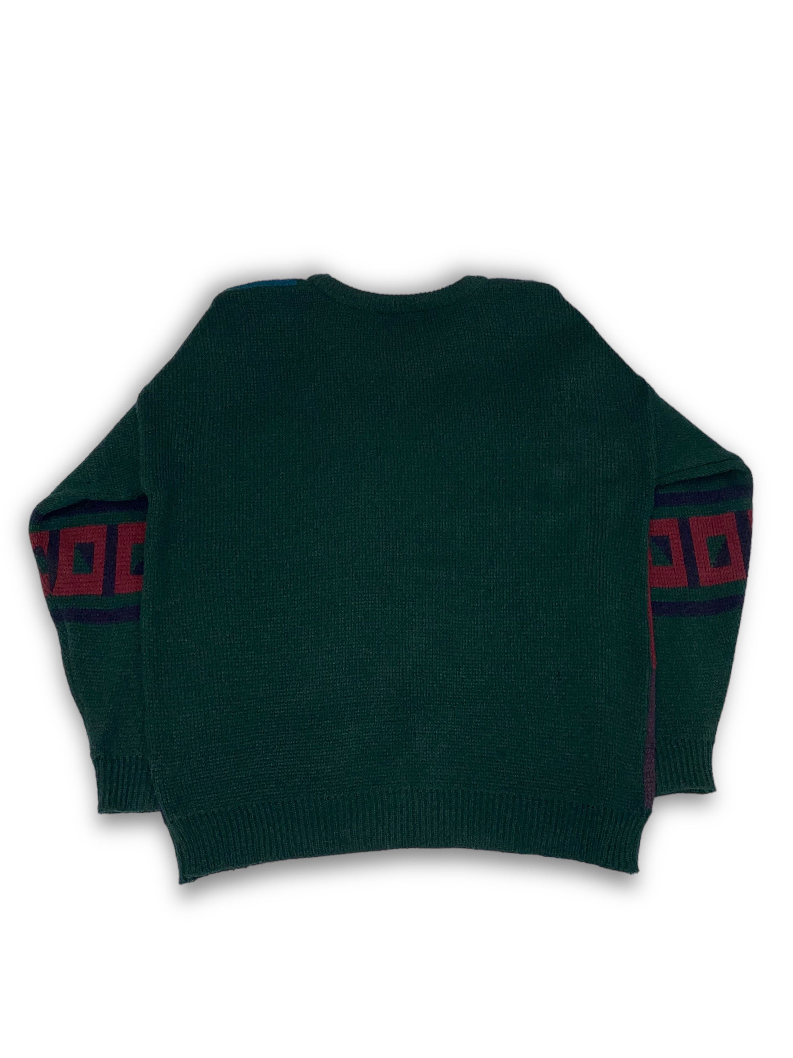 Vintage 90s Vintage MC Crazy Print Super Warm Winter Sweater M Size US L / EU 52-54 / 3 - 7 Thumbnail