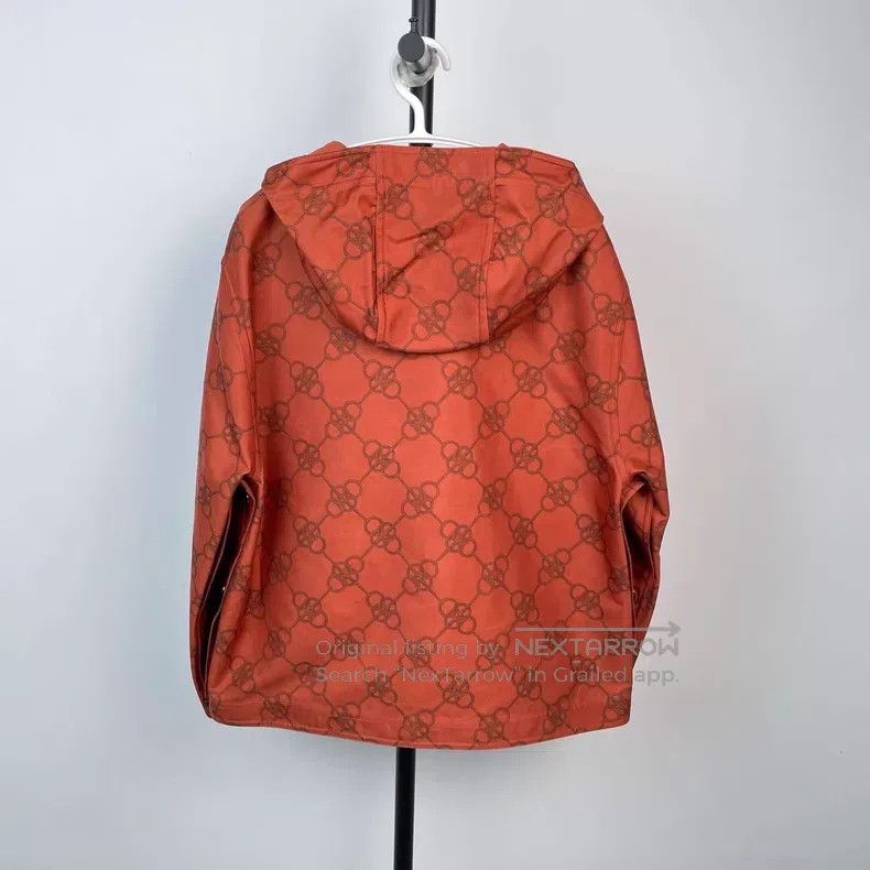 Hermes Hermes Orange Printed Four-Leaf Clover Hooded Jacket Size XS / US 0-2 / IT 36-38 - 2 Thumbnail