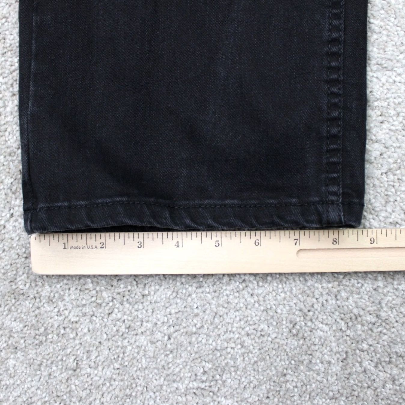 Levi's Levi's 505 Jeans Mens 42x30 Black Regular Fit Straight Leg Denim Cotton Stretch Size US 42 / EU 58 - 4 Thumbnail