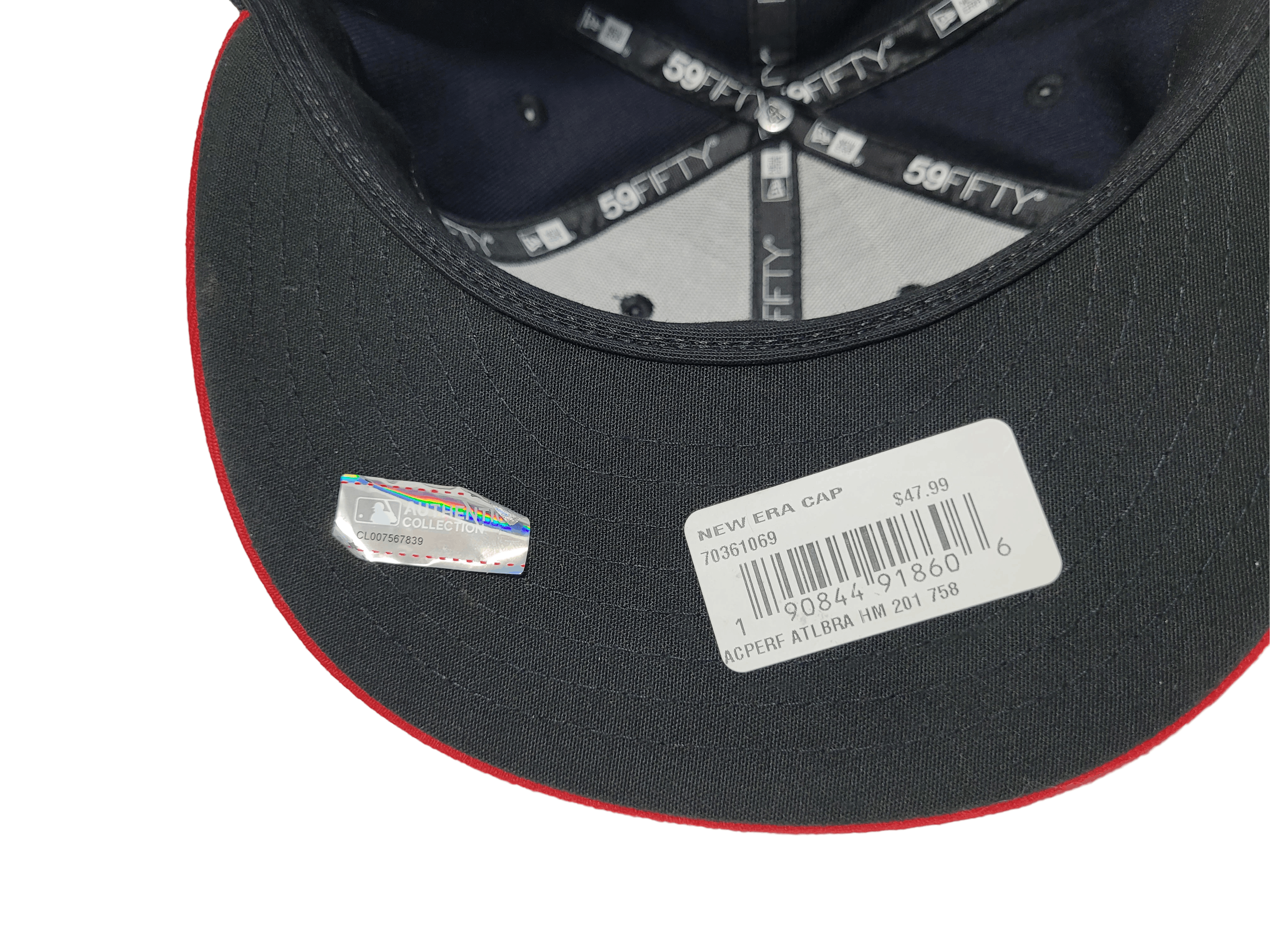 New Era New Era Atlanta Braves 7 5/8 Fitted Cap Size ONE SIZE - 8 Thumbnail
