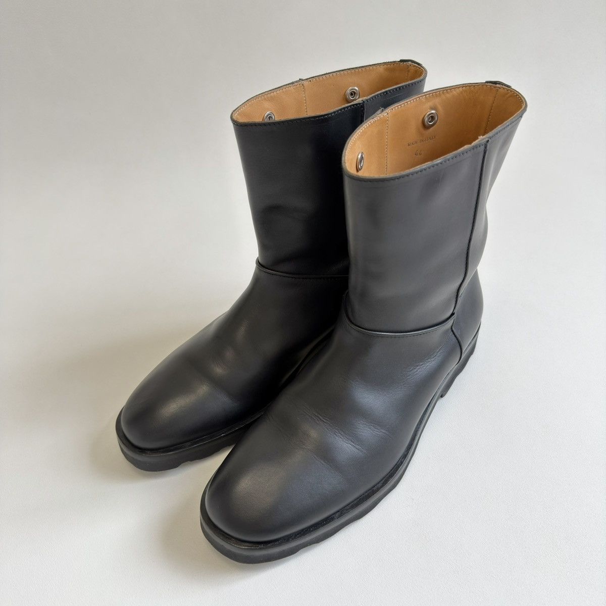 Maison Margiela A/W 11 Black Leather Engineer Boots Size US 11 / EU 44 - 6 Thumbnail