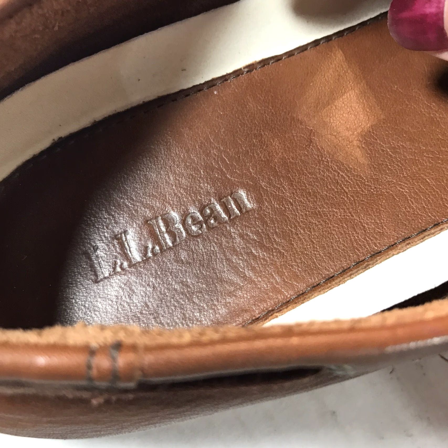 Vintage LL Bean Leather Loafers Men Size 10M Casual Slip On Brown Comfort Dress Shoe Size US 10 / EU 43 - 6 Thumbnail