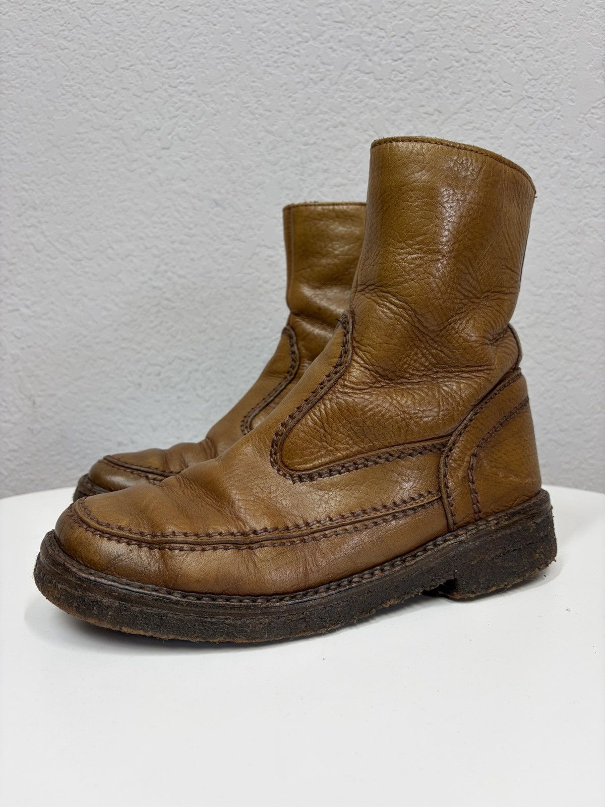 If Six Was Nine Vintage Y2K Guidi CCP Style Distressed Leather Biker Boots Size US 9 / EU 42 - 1 Thumbnail