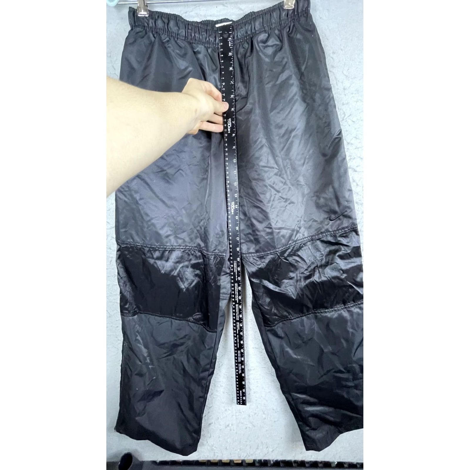 Nike VINTAGE Nike Pants Mens M Black Windbreaker Track Nylon Joggers 90s Size US 31 - 4 Thumbnail