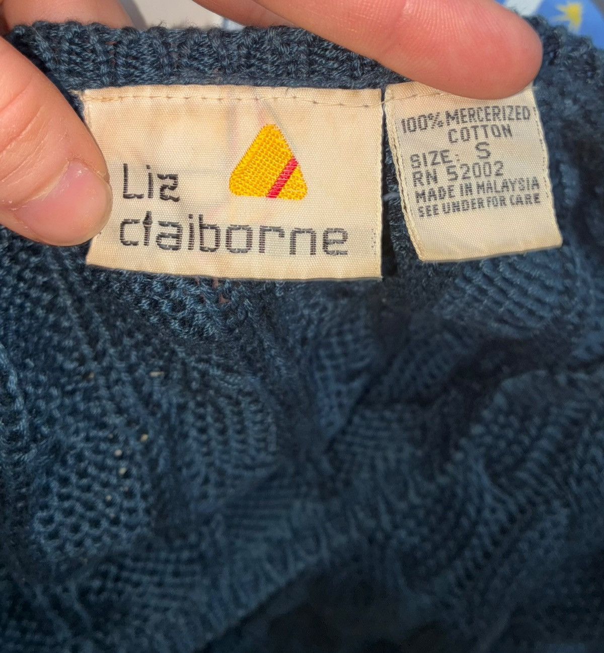 Liz Claiborne Liz Clairborne vintage knit sweater top. Navy blue Size S / US 4 / IT 40 - 5 Thumbnail