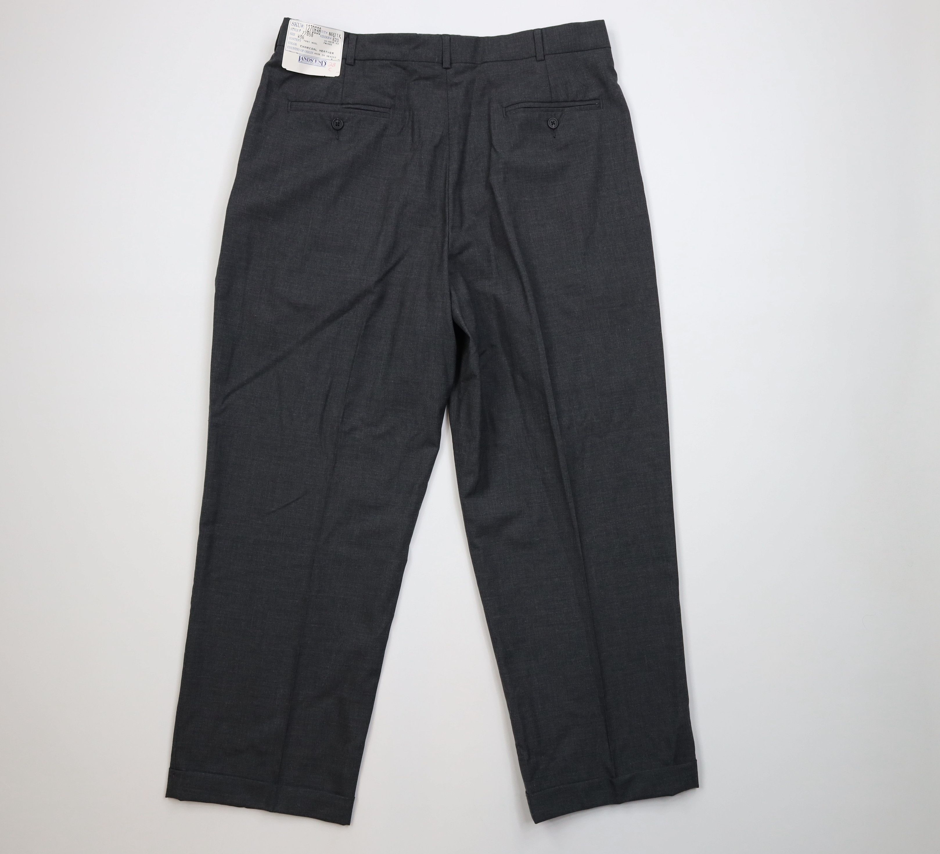 Lands' End Deadstock Vintage 90s Lands End Chino Pants Charcoal Gray Size US 36 / EU 52 - 8 Thumbnail