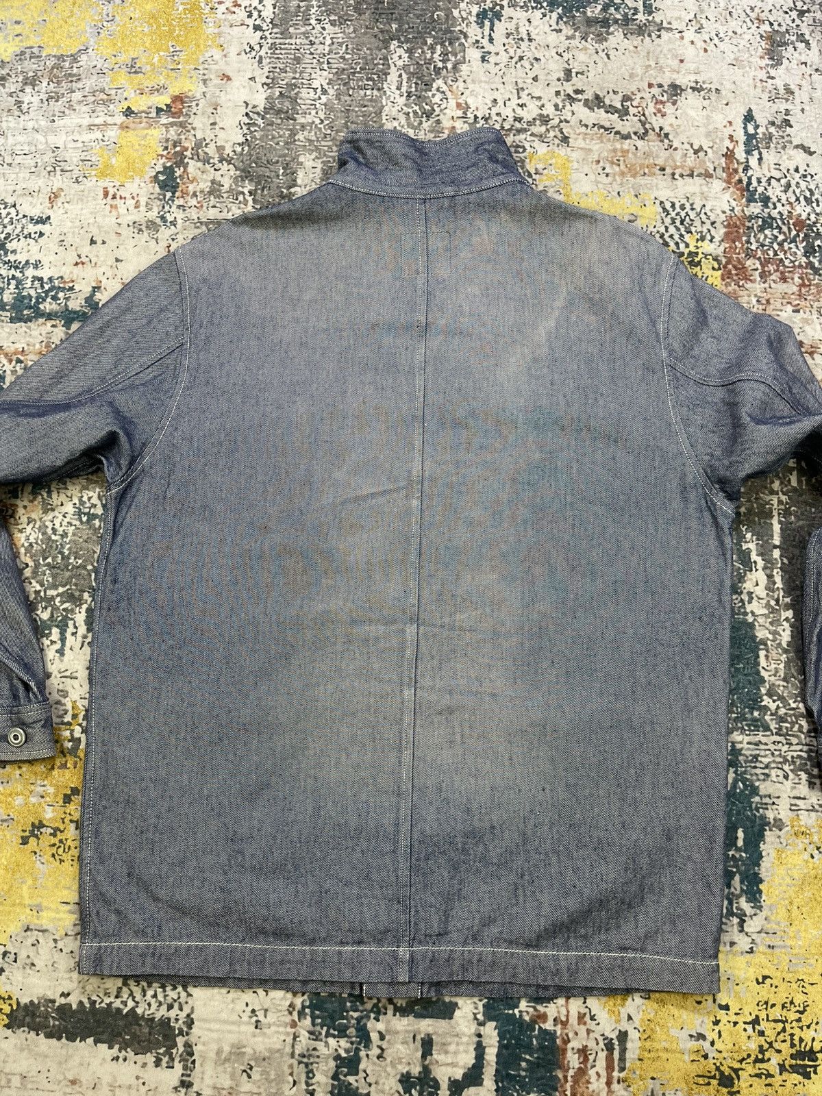 Japanese Brand Vtg Uniqlo Chambray Denim Chore Jacket Size US L / EU 52-54 / 3 - 3 Thumbnail