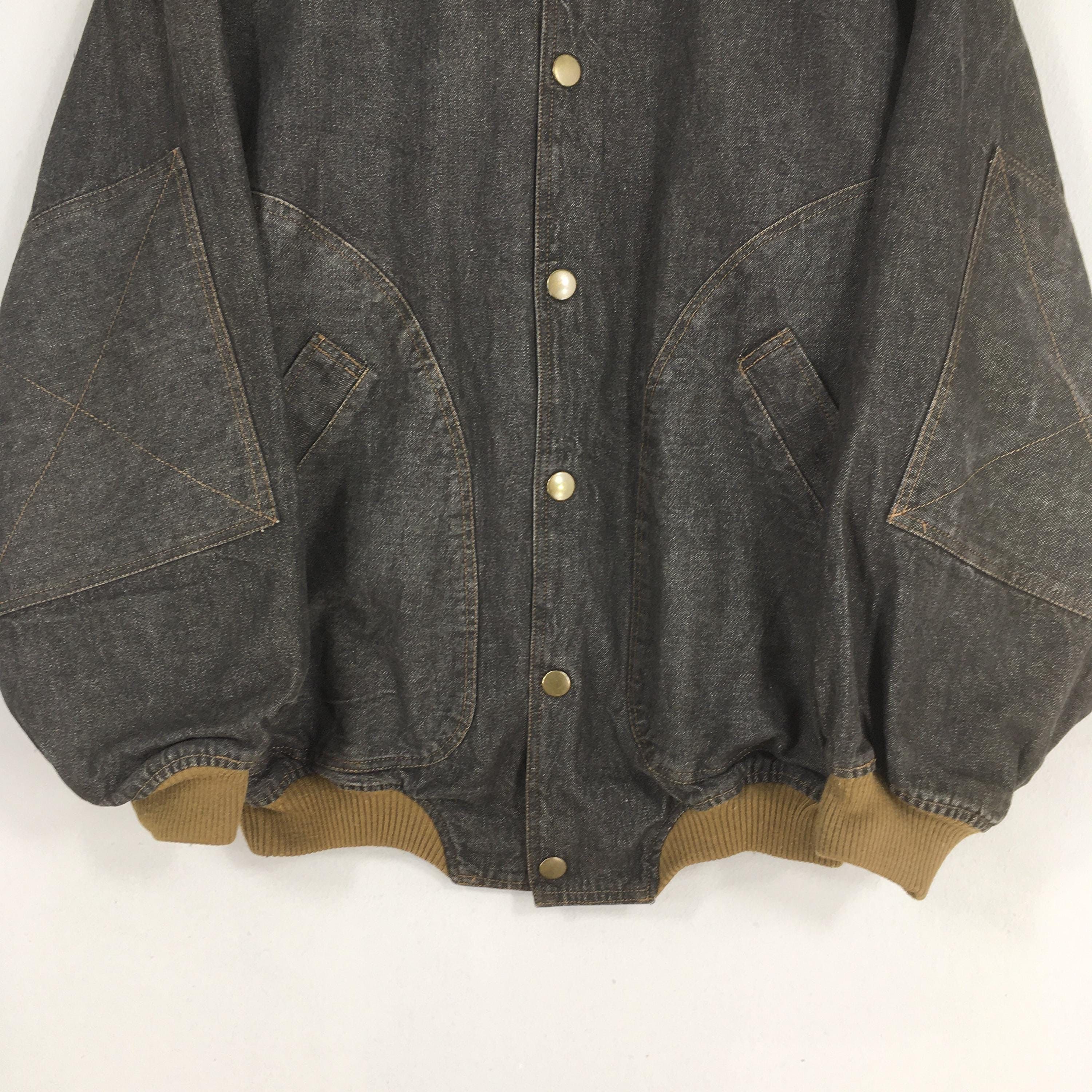 Members Only Vintage 1990's Members Only Bomber Denim Jacket XLarge Size US XL / EU 56 / 4 - 3 Thumbnail