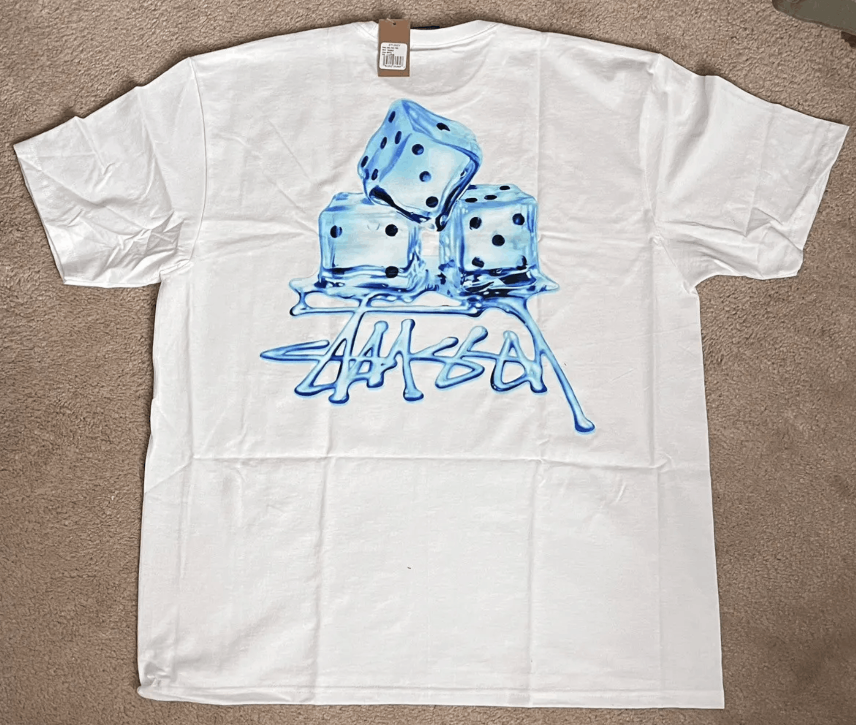 Stussy Stussy melted tee white Size US XL / EU 56 / 4 - 1 Thumbnail