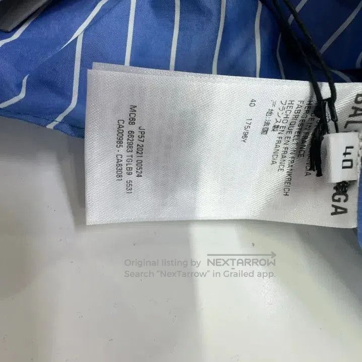 Balenciaga Balenciaga Blue Logo Striped Long Sleeve Shirt. Size US M / EU 48-50 / 2 - 6 Thumbnail