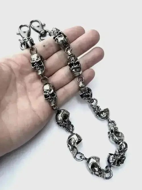 Jewelry Retro Skull Pocket Chain Size ONE SIZE - 4 Thumbnail
