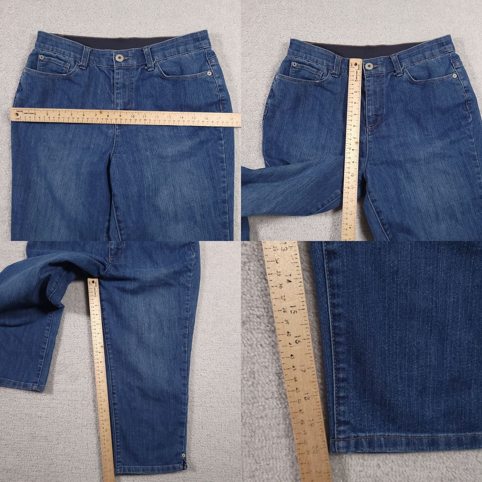 Vintage Christopher & Banks Capri Jeans Women's 4 Regular Denim Capri Jeans Blue 29 Waist Mid Rise 5-Pocket Stretch Size 27" / US 4 / IT 40 - 8 Thumbnail