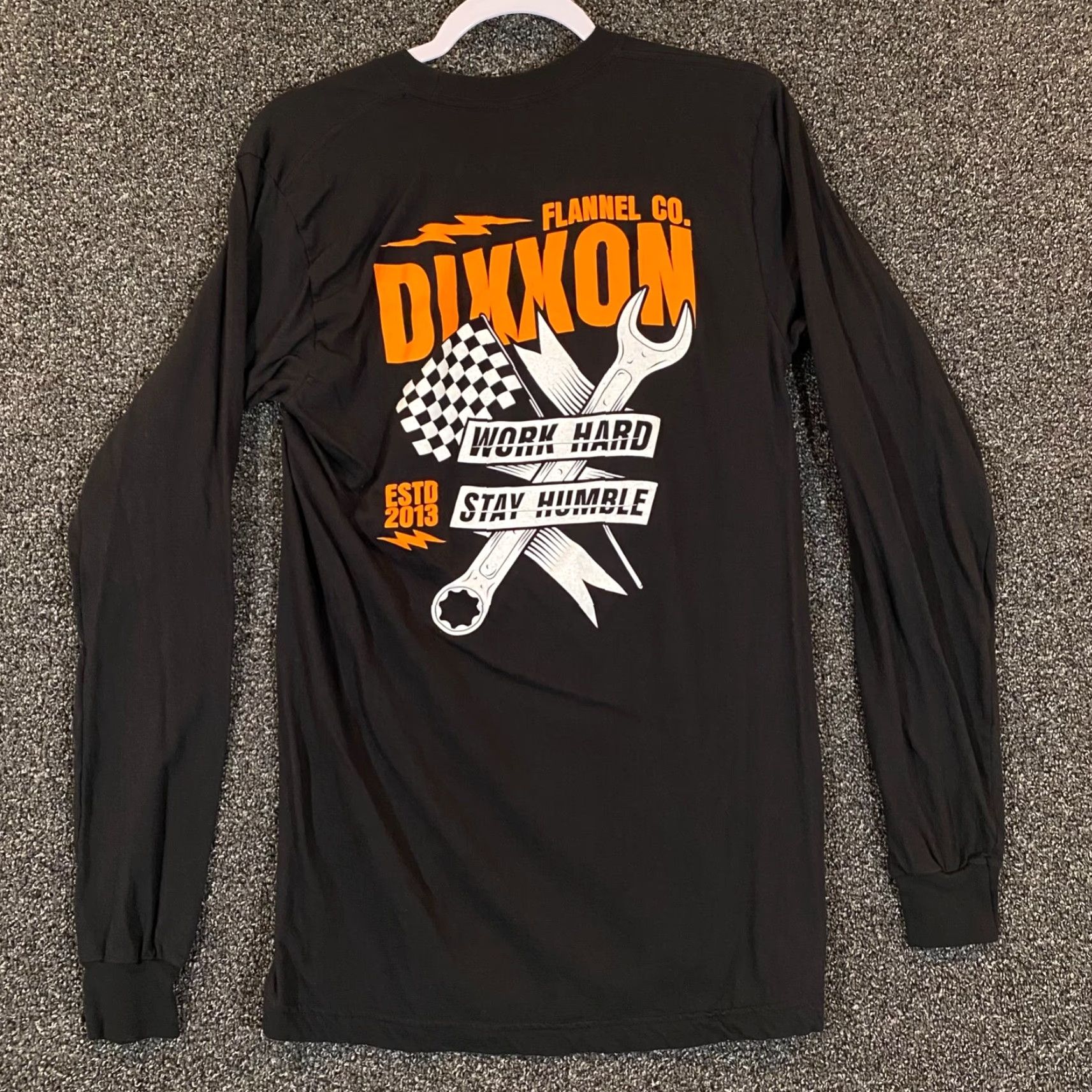 CO Dixxon Flannel Co Shirt Mens Medium Black Tee Long Sleeve Work Hard Stay Humble Shirt Mens Black Long Sleeve Tee Size US M / EU 48-50 / 2 - 2 Thumbnail