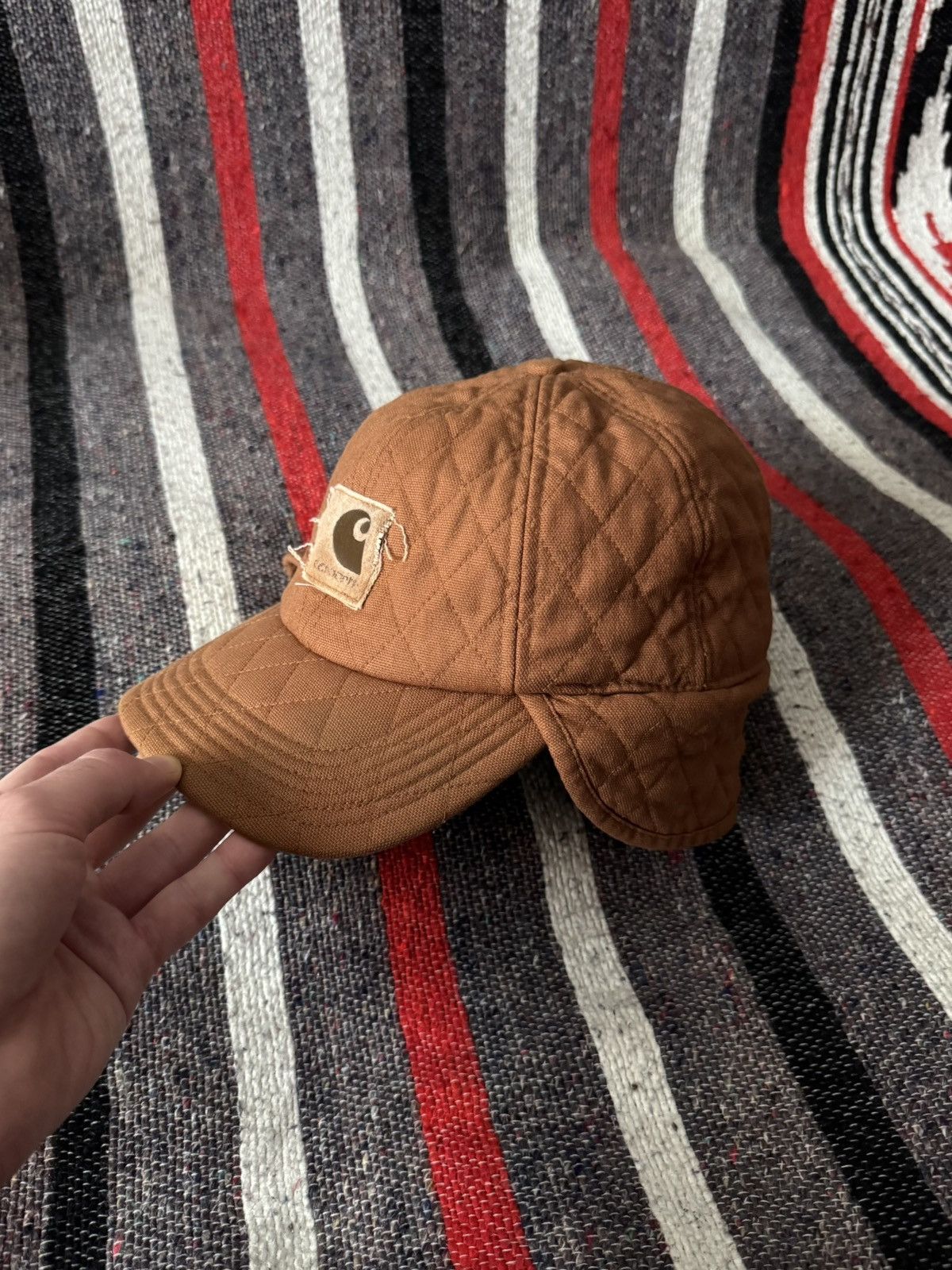 Carhartt Vintage 09’s Carhartt 2006 y2k Brown Winter Workwear Hat Size ONE SIZE - 2 Thumbnail