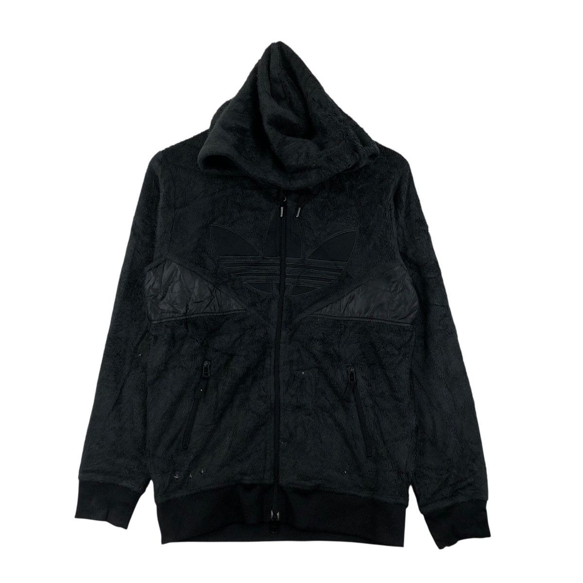 Adidas ADIDAS TREFOIL Zipper Big Logo Fleece Jacket Sweatshirts Size US S / EU 44-46 / 1 - 1 Thumbnail