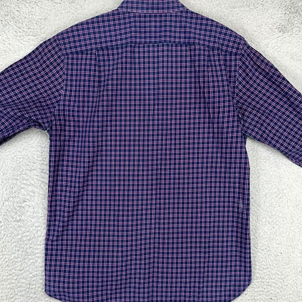 Vintage J Crew Button Down Shirt Mens Medium Blue Red Plaid Long Sleeve Pocket Cotton Size US M / EU 48-50 / 2 - 3 Thumbnail