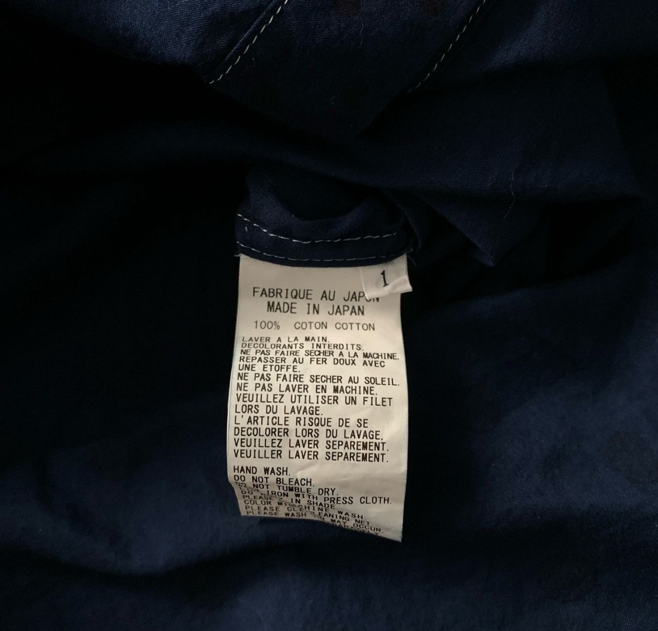 Yohji Yamamoto Y's Indigo (Yohji Yamamoto) Asymmetric Cut Drape Long Shirt Size M / US 6-8 / IT 42-44 - 8 Thumbnail