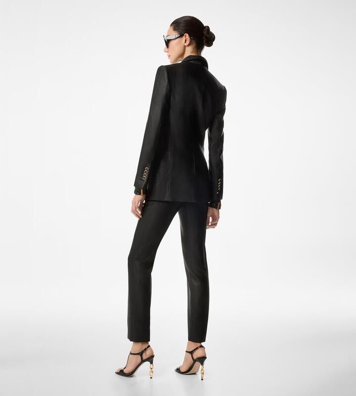 Tom Ford o1w1db10525 GI2971 Double-breasted Blazer in Black Size S / US 4 / IT 40 - 4 Thumbnail