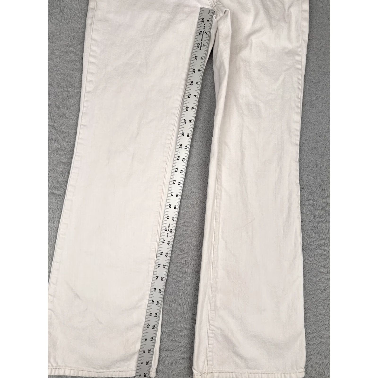 Mossimo Mossimo Jeans Womens 4 White Mid Rise Straight Embroidered Denim 28x31 Regular Stretch 5-Pocket Cotton Blend Spandex 90s Vintage: No Size 27" / US 4 / IT 40 - 7 Thumbnail