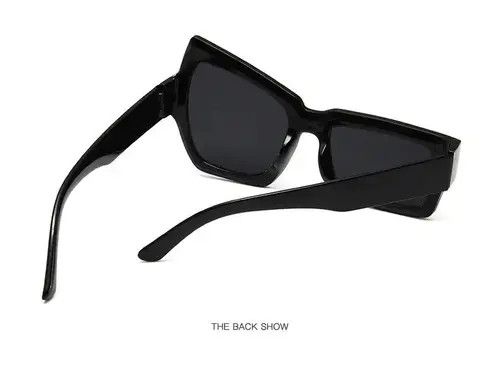 Electric Visual × Vintage Y2K Asymmetric Sunglasses (Black) Size ONE SIZE - 3 Thumbnail