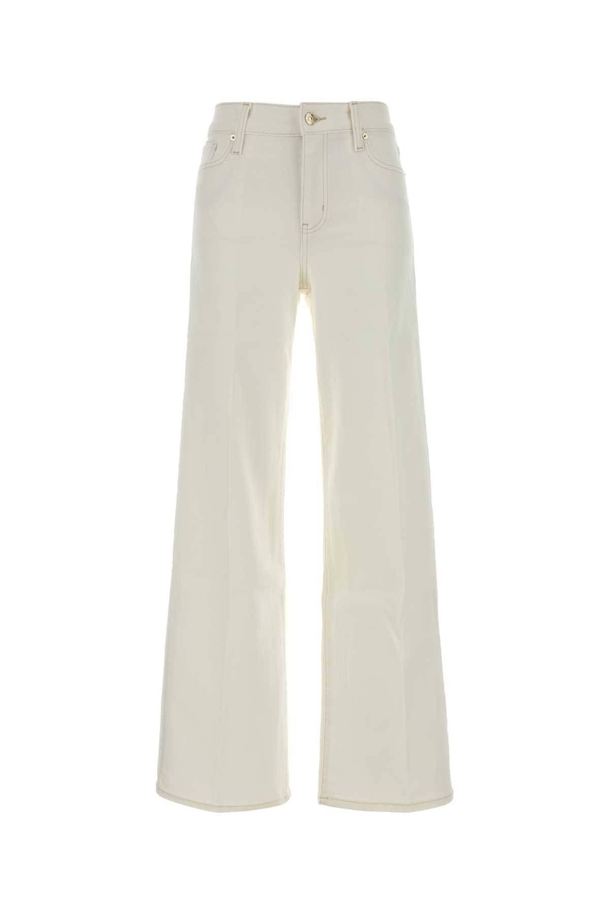 Frame White Stretch Denim Le Slim Palazzo Jeans Size 25" / US 0 / IT 36 - 1 Thumbnail