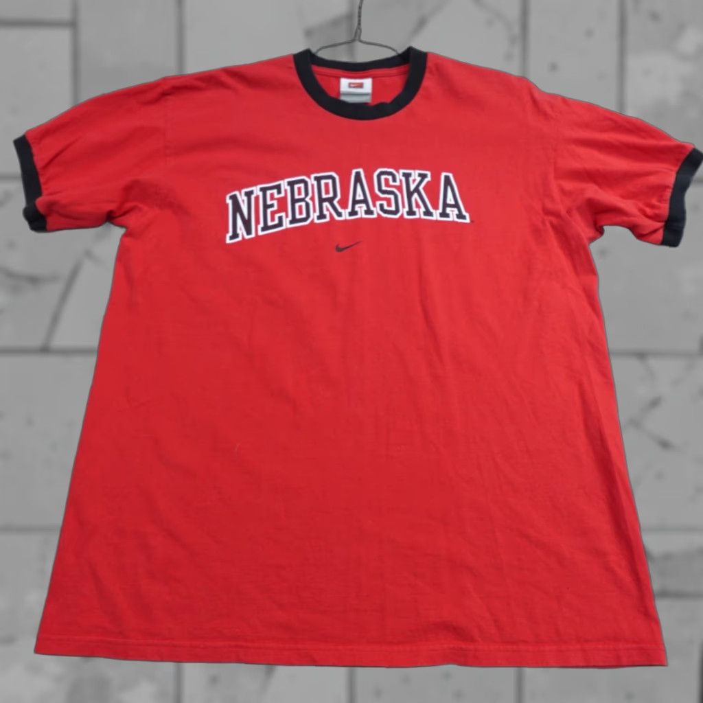 Nike VINTAGE Nike Shirt L Red Nebraska Cornhuskers Ringer Navy? Size US L / EU 52-54 / 3 - 1 Thumbnail